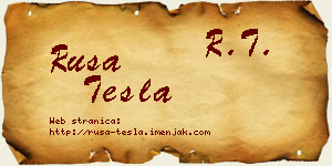 Rusa Tesla vizit kartica